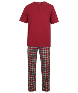 Check Flannel Jersey Top and Woven Trouser WR2801