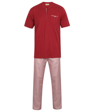 Geo Print Jersey Top & Woven Trouser Pyjama WR2806