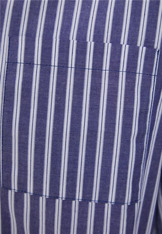 Woven Stripe Button Through Tailored Pyjama Set WR88826