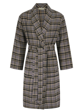 Yarn Dyed Woven Check Shawl Collar Wrap WR06808