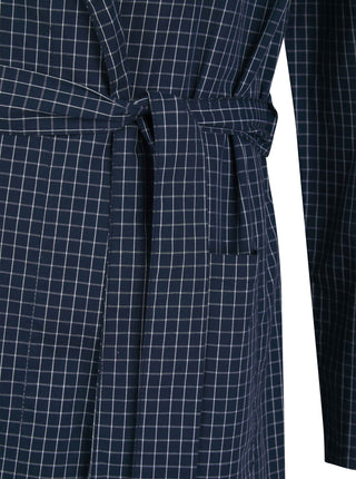 Yarn Dyed Woven Check Shawl Collar Wrap WR1812