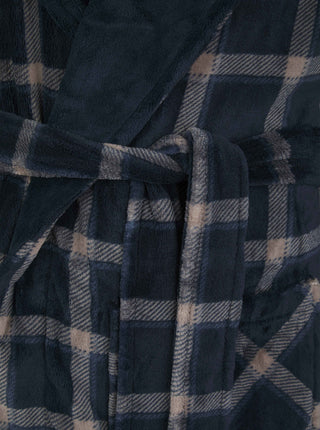 Stripe Flannel Fleece 49" Shawl Collar Wrap WR1836