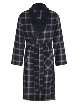 Stripe Flannel Fleece 49" Shawl Collar Wrap WR1836