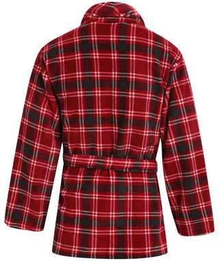 Printed Check Flannel Fleece 32" Bed Jacket WR66841