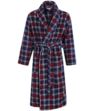Check Print 49" Flannel Fleece Robe WR66840